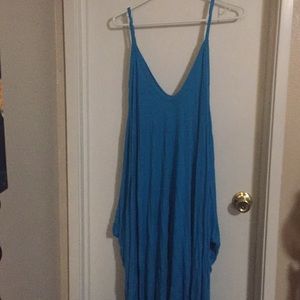 Turquoise blue harem jumpsuit